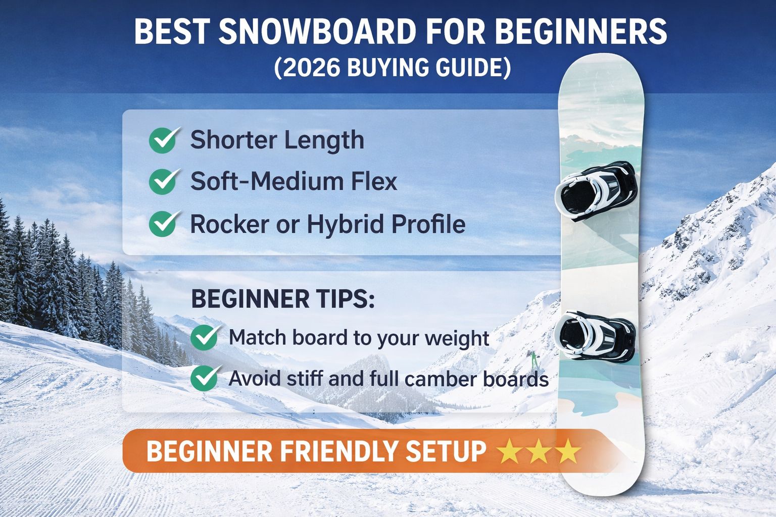 Best Snowboard for Beginners (2026 Buying Guide)