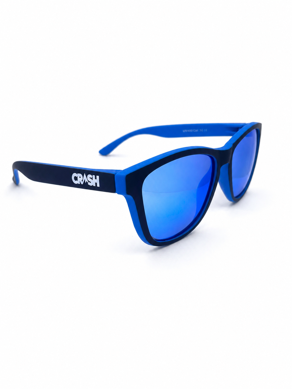 Crash Matt Black & Blue Sunglasses
