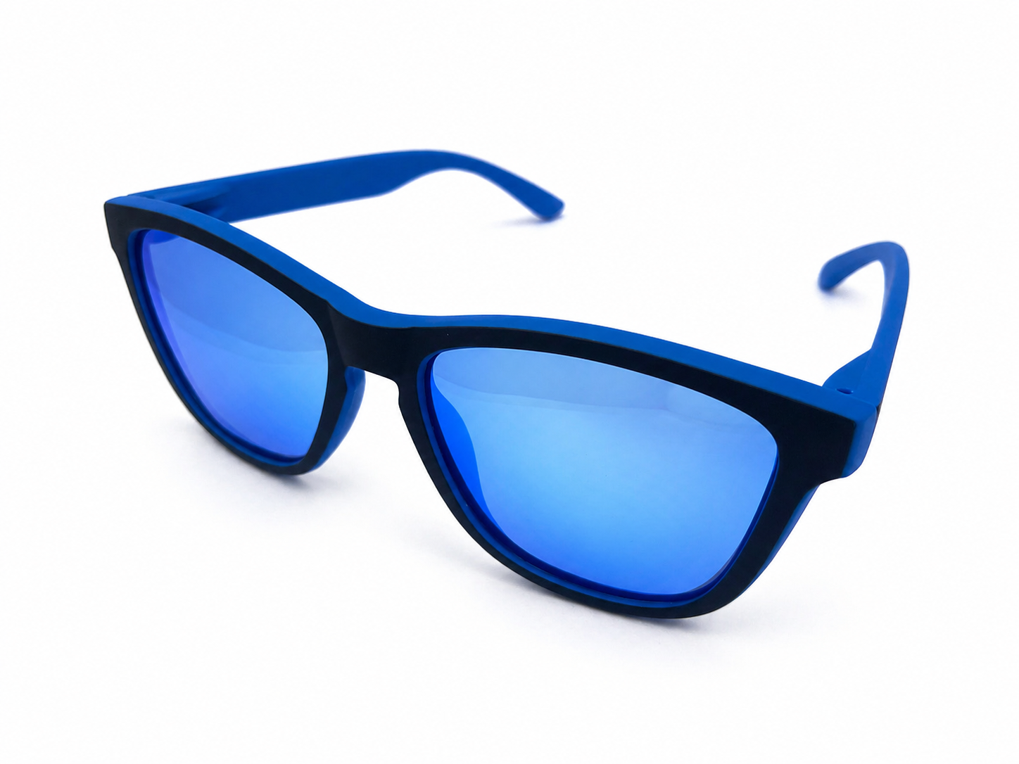 Crash Matt Black & Blue Sunglasses