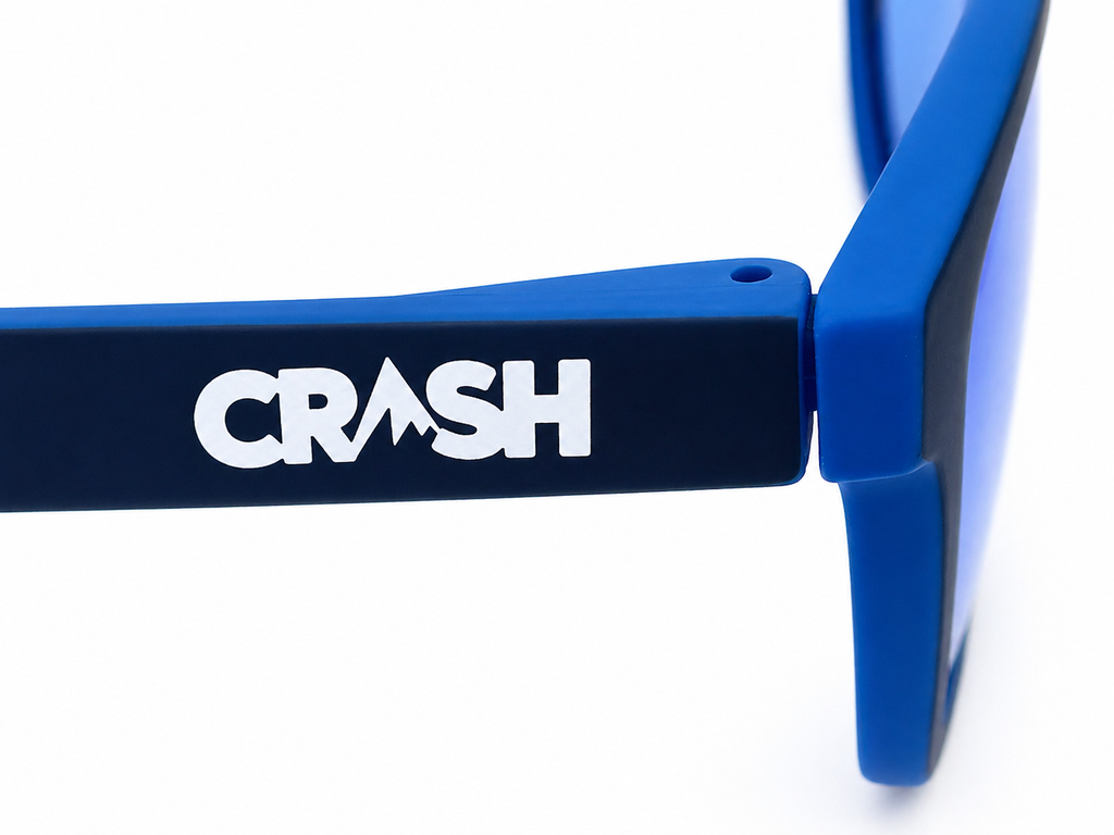Crash Matt Black & Blue Sunglasses