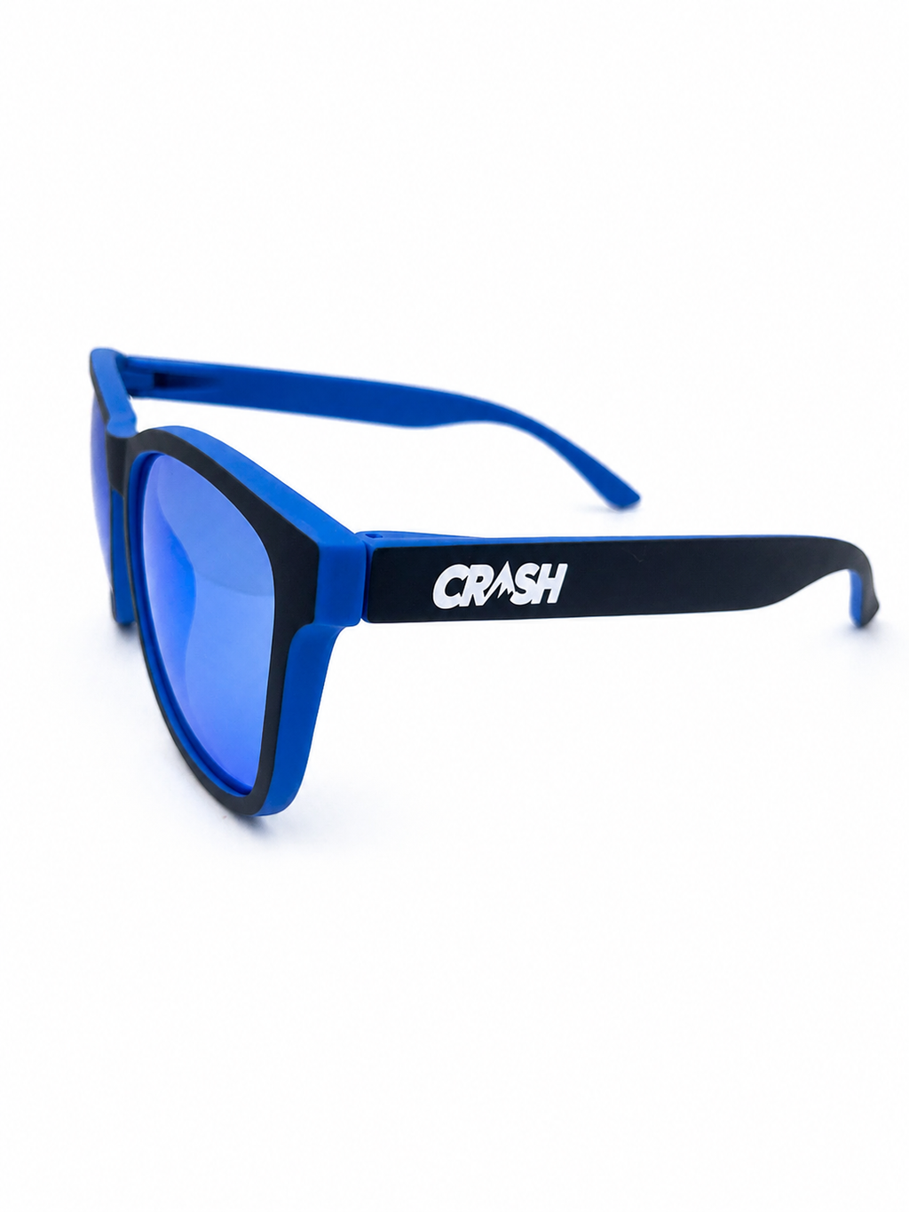 Crash Matt Black & Blue Sunglasses