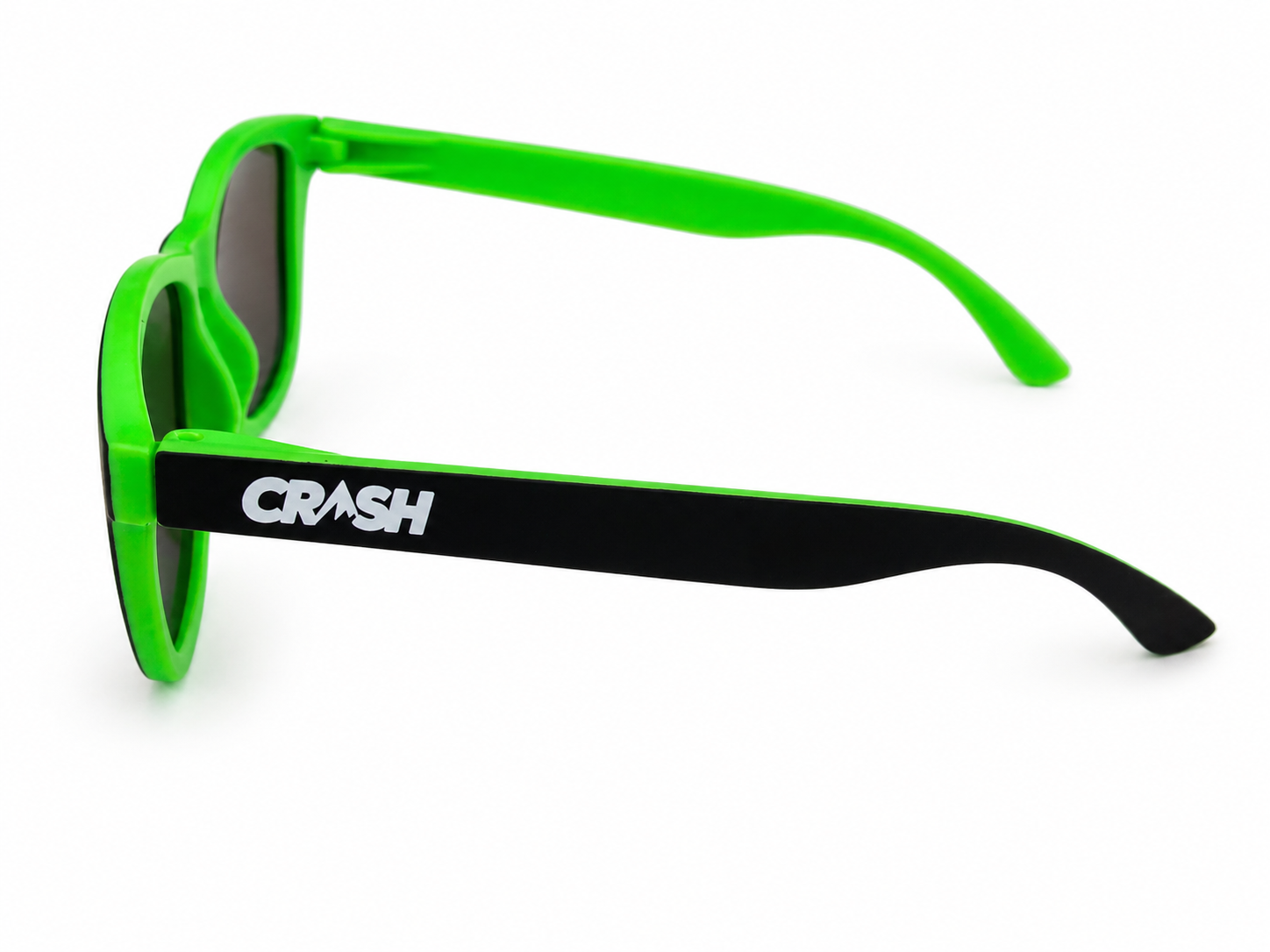 Crash Matt Black & Green Sunglasses