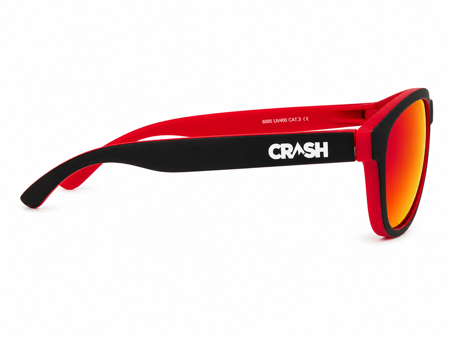 Crash Matt Black & Red Sunglasses