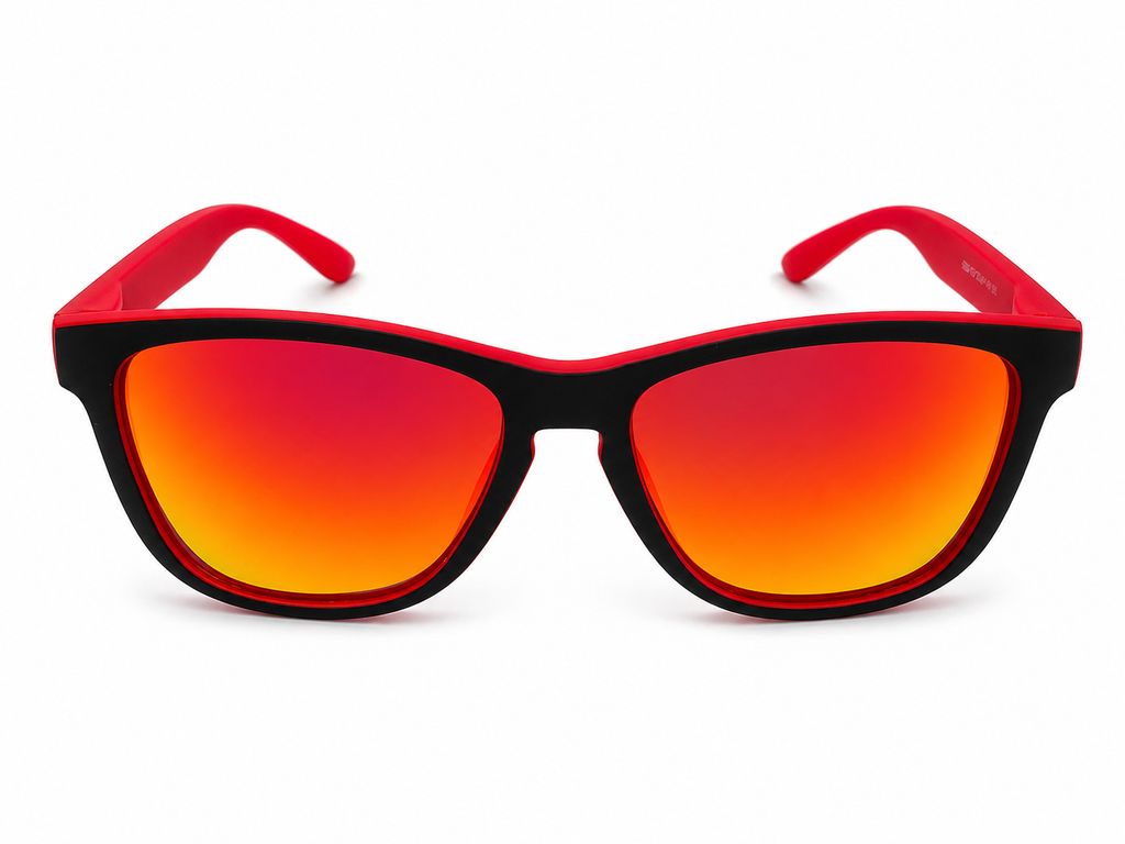 Crash Matt Black & Red Sunglasses