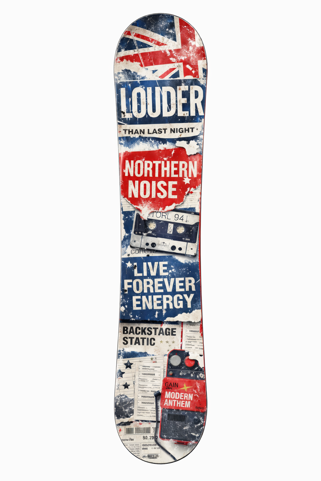 “Louder Britpop” Custom One-Off Snowboard