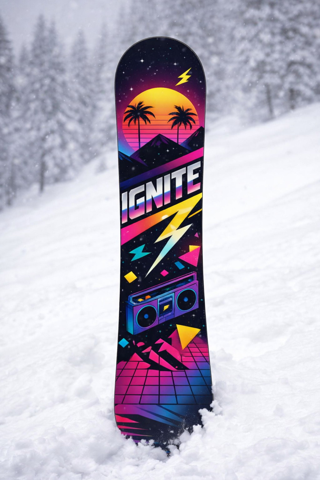 "Ignite Retro" Custom One-Off Snowboard