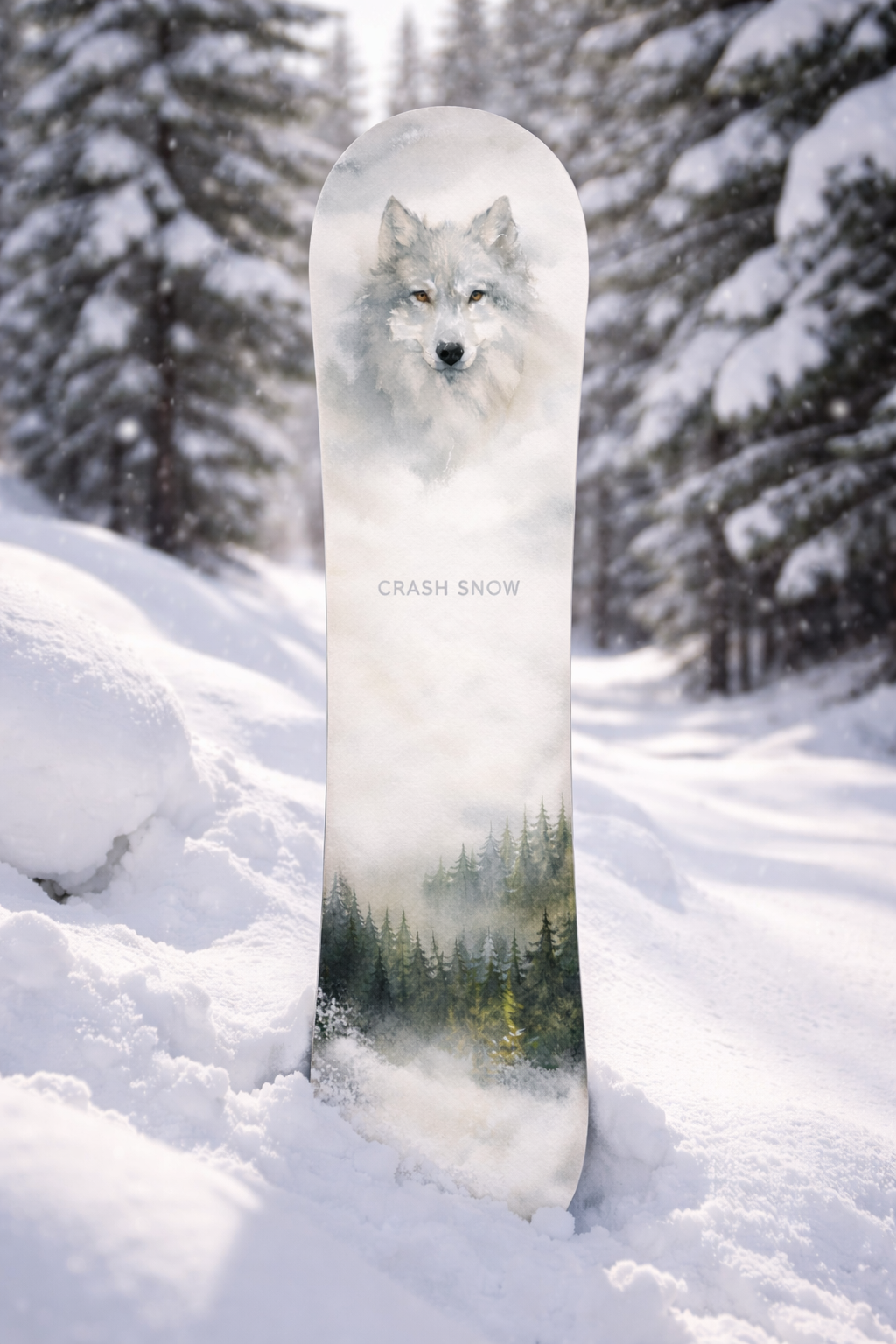 “Wolf in Mist” Custom One-Off Snowboard