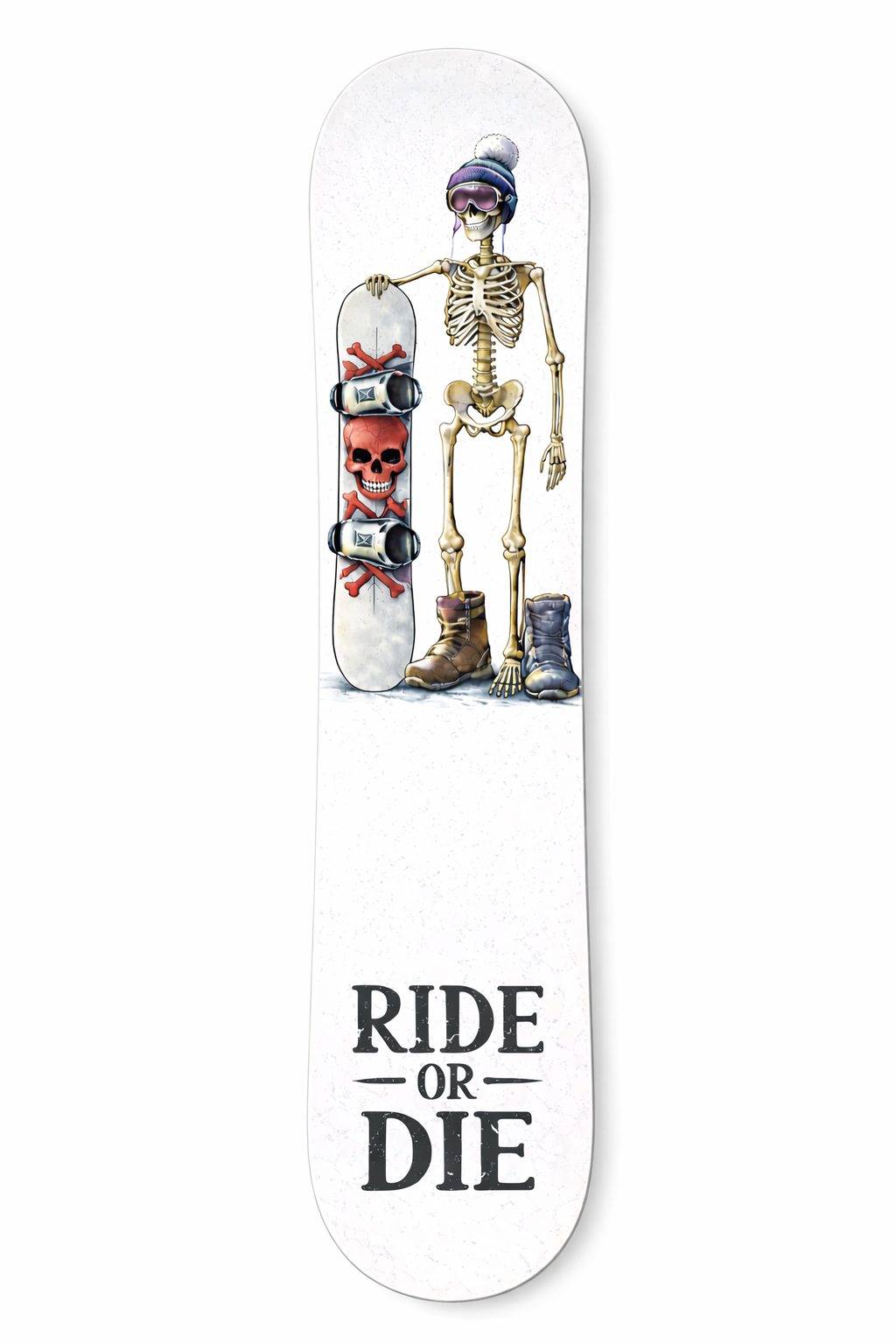 “Chill Skeleton Snowboarder” Custom One-Off Snowboard