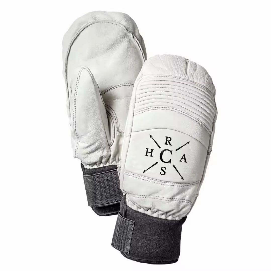 Whiteout Leather Mitts